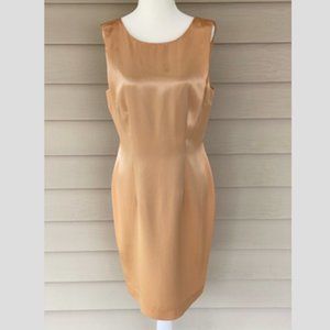 J. R. Nites by Caliendo Sheath Dress Shimmer Gold Size 8